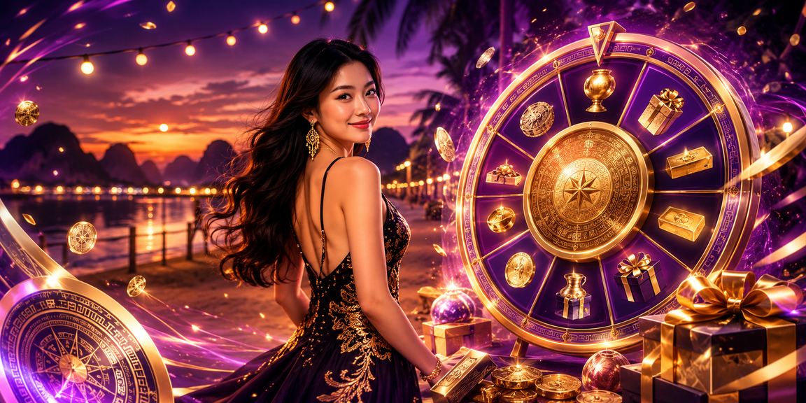 Màn hình quay số may mắn neon tại Ninh Bình với người chơi tham gia qua điện thoại